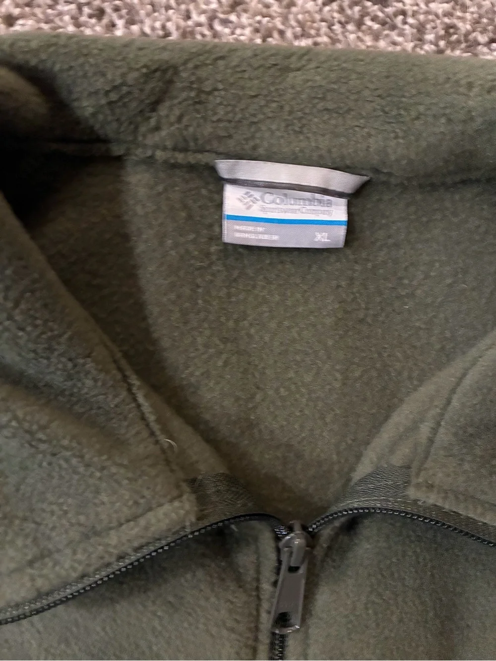 Columbia Olive Green Full-Zip Fleece Jacket